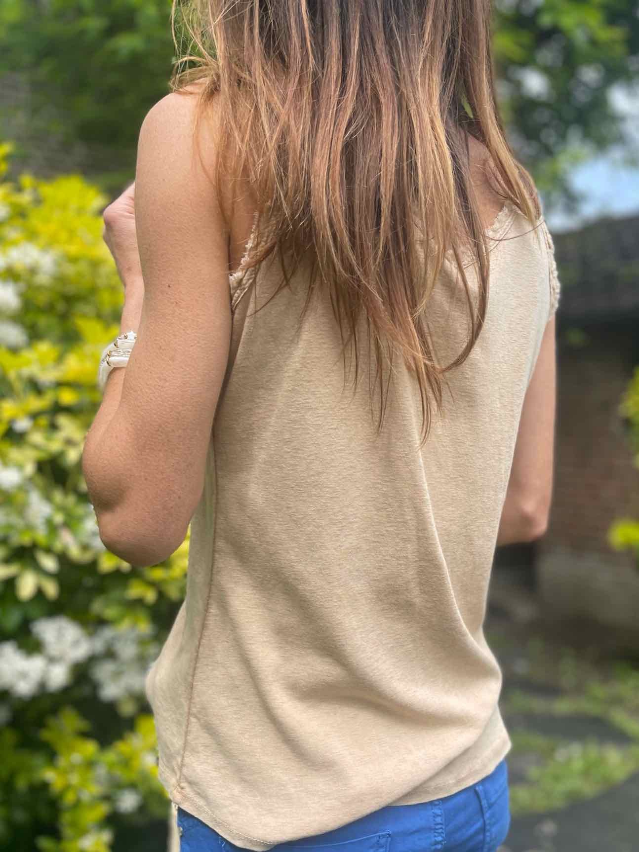 Top coton camel