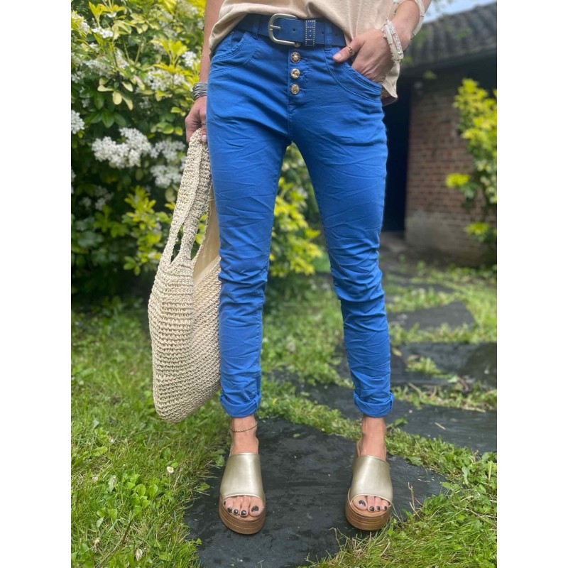 Jean bijoux bleu