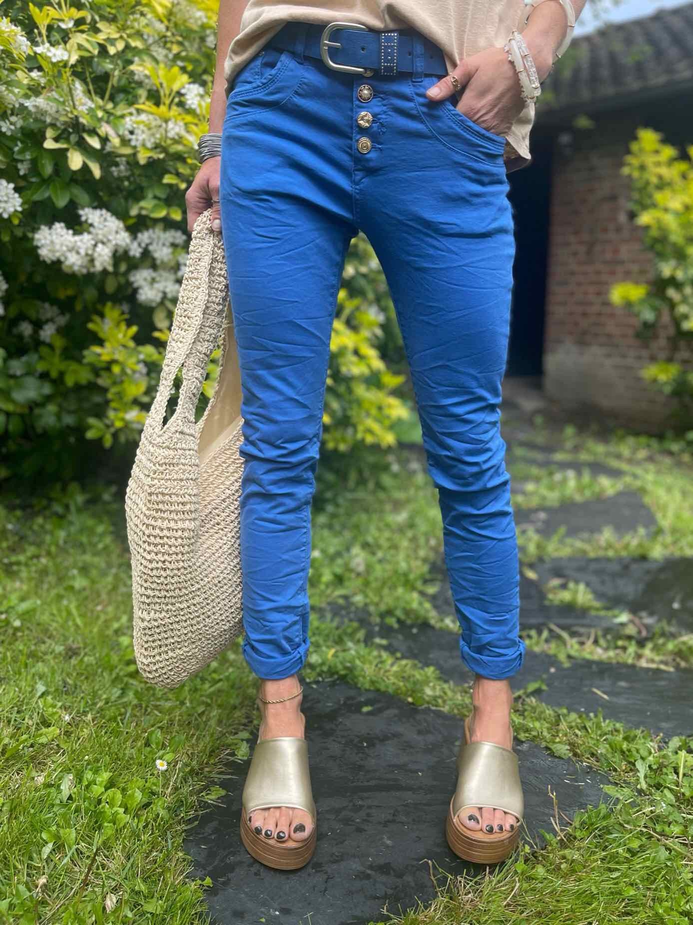 Jean bijoux bleu