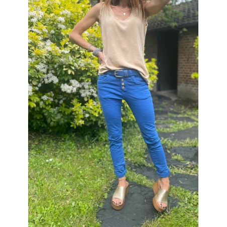 Jean bijoux bleu