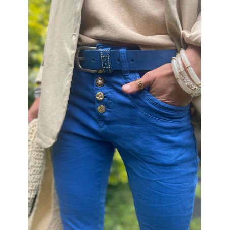 Jean bijoux bleu