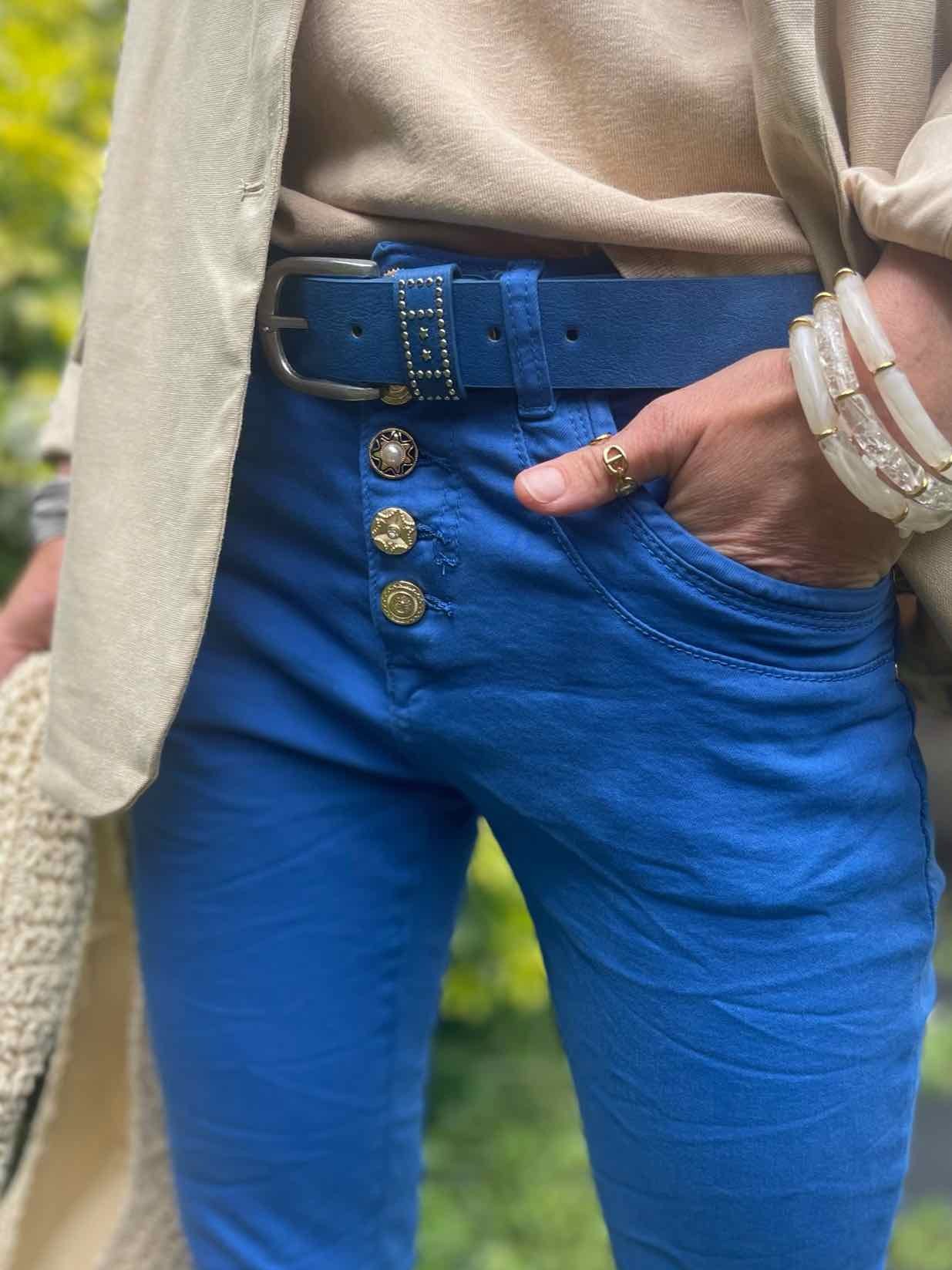 Jean bijoux bleu