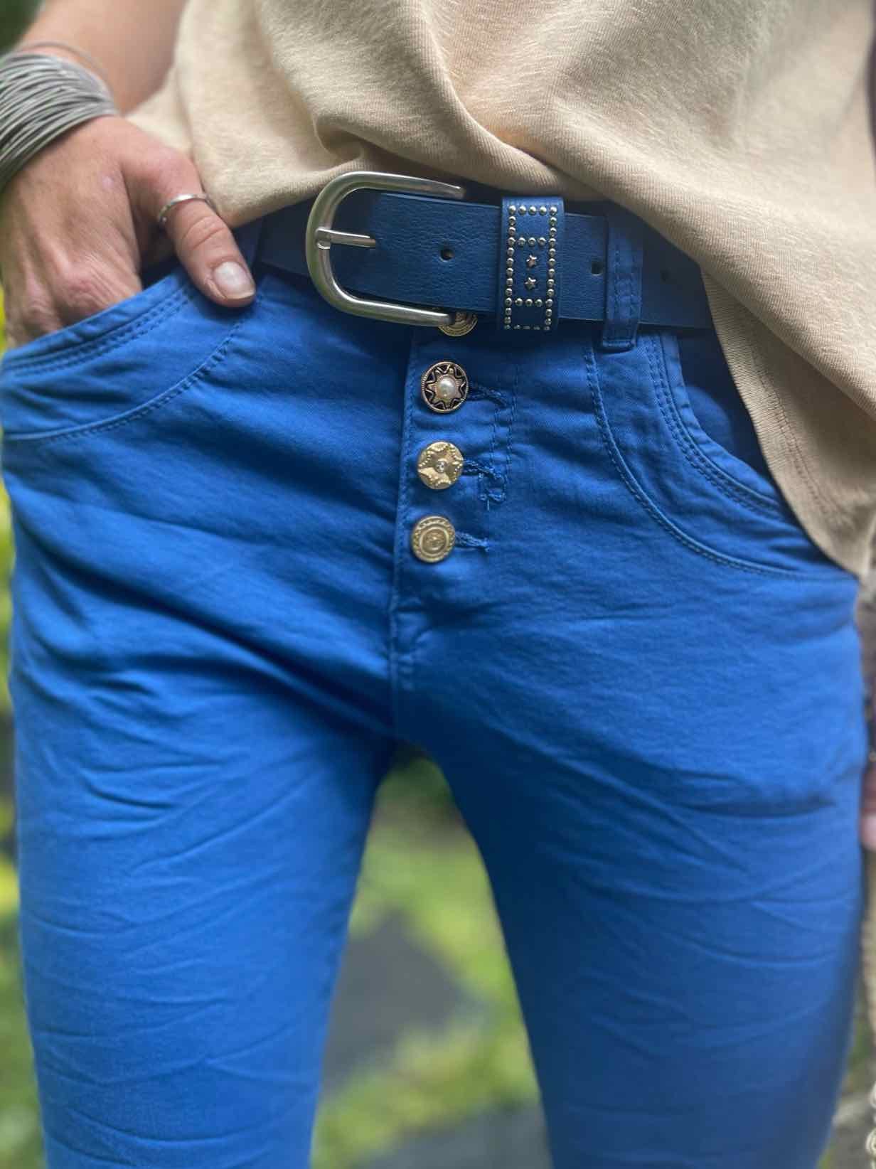 Jean bijoux bleu