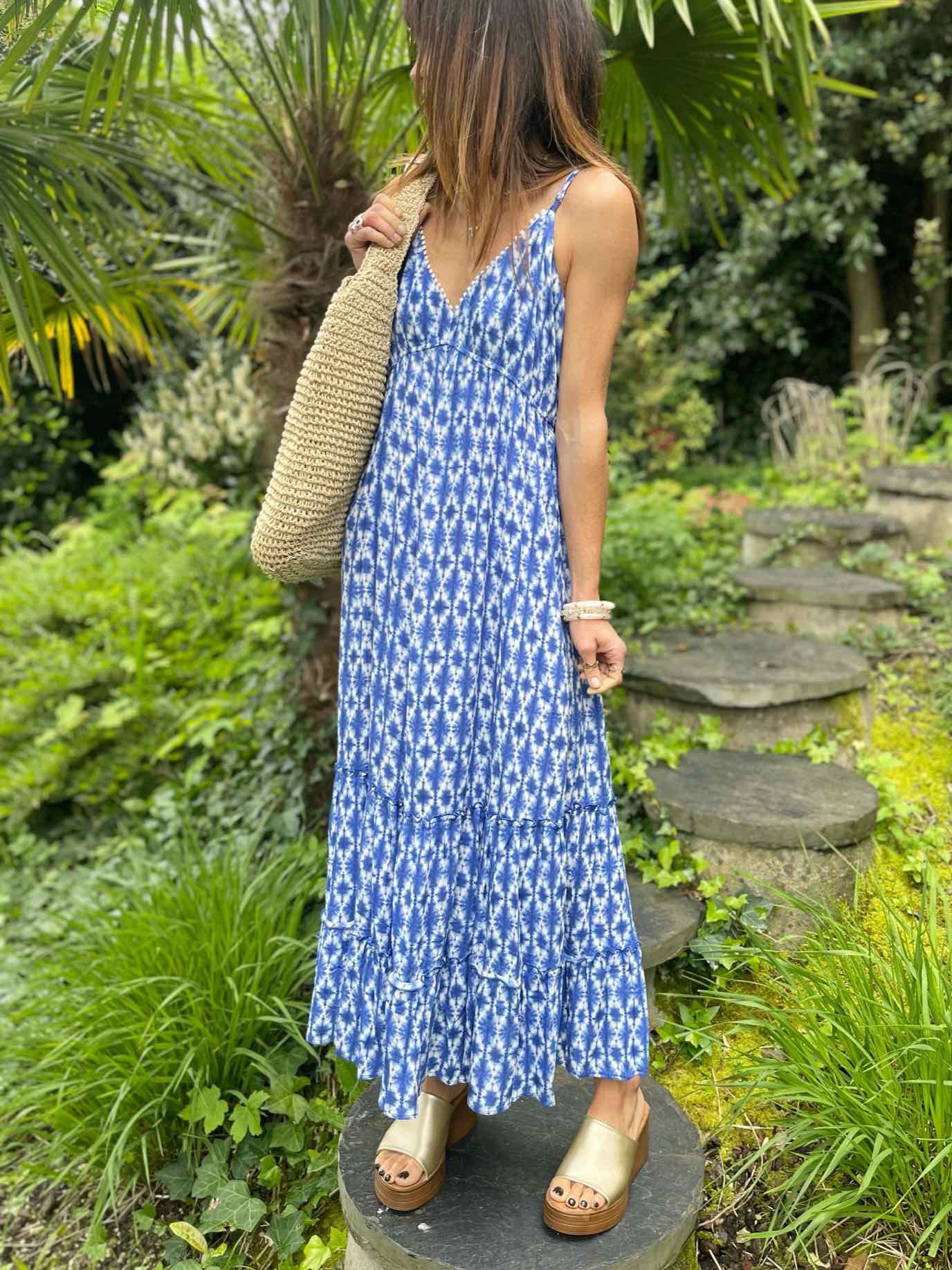 Robe longue imprimée