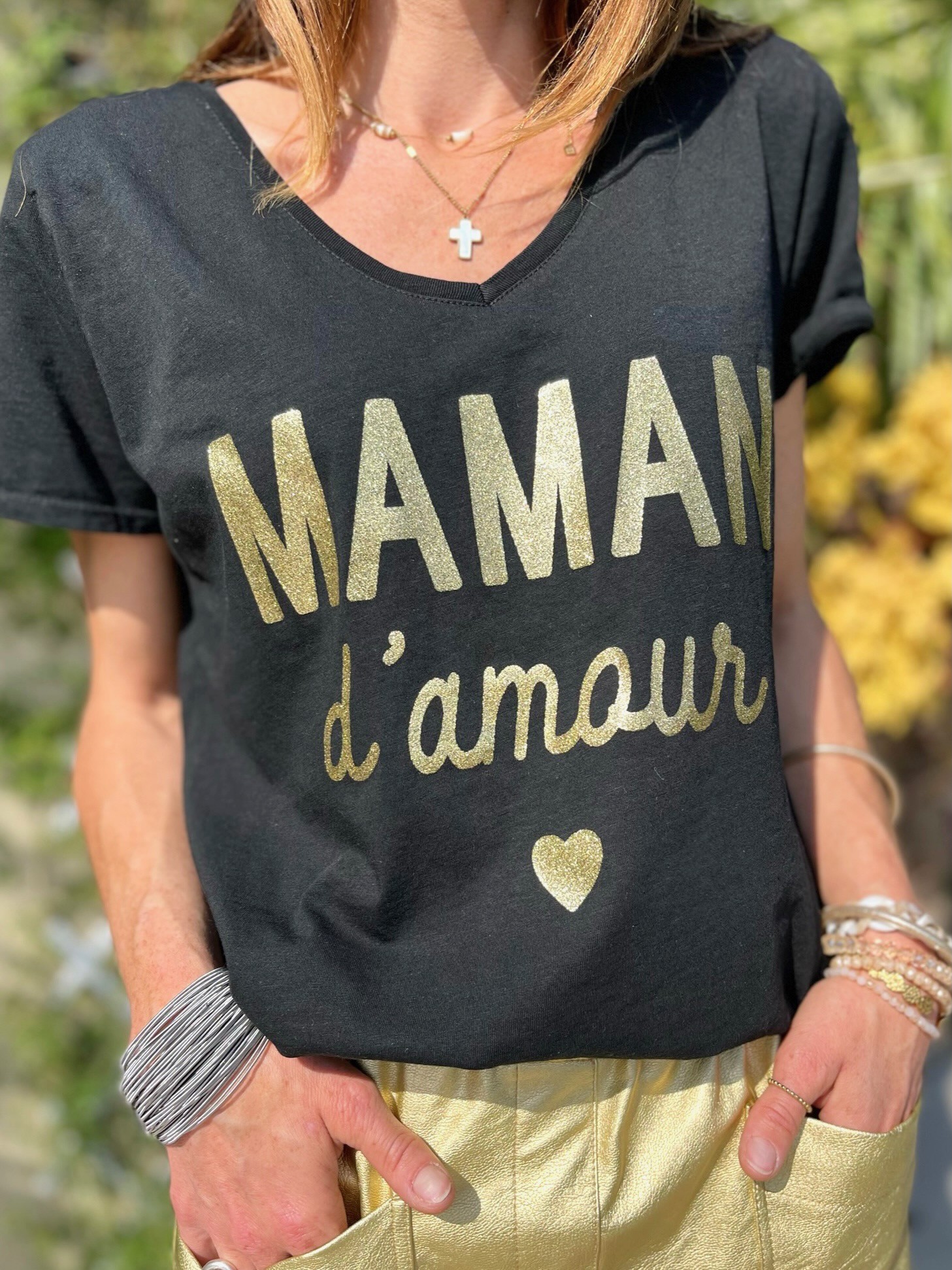 Top Maman d'amour noir