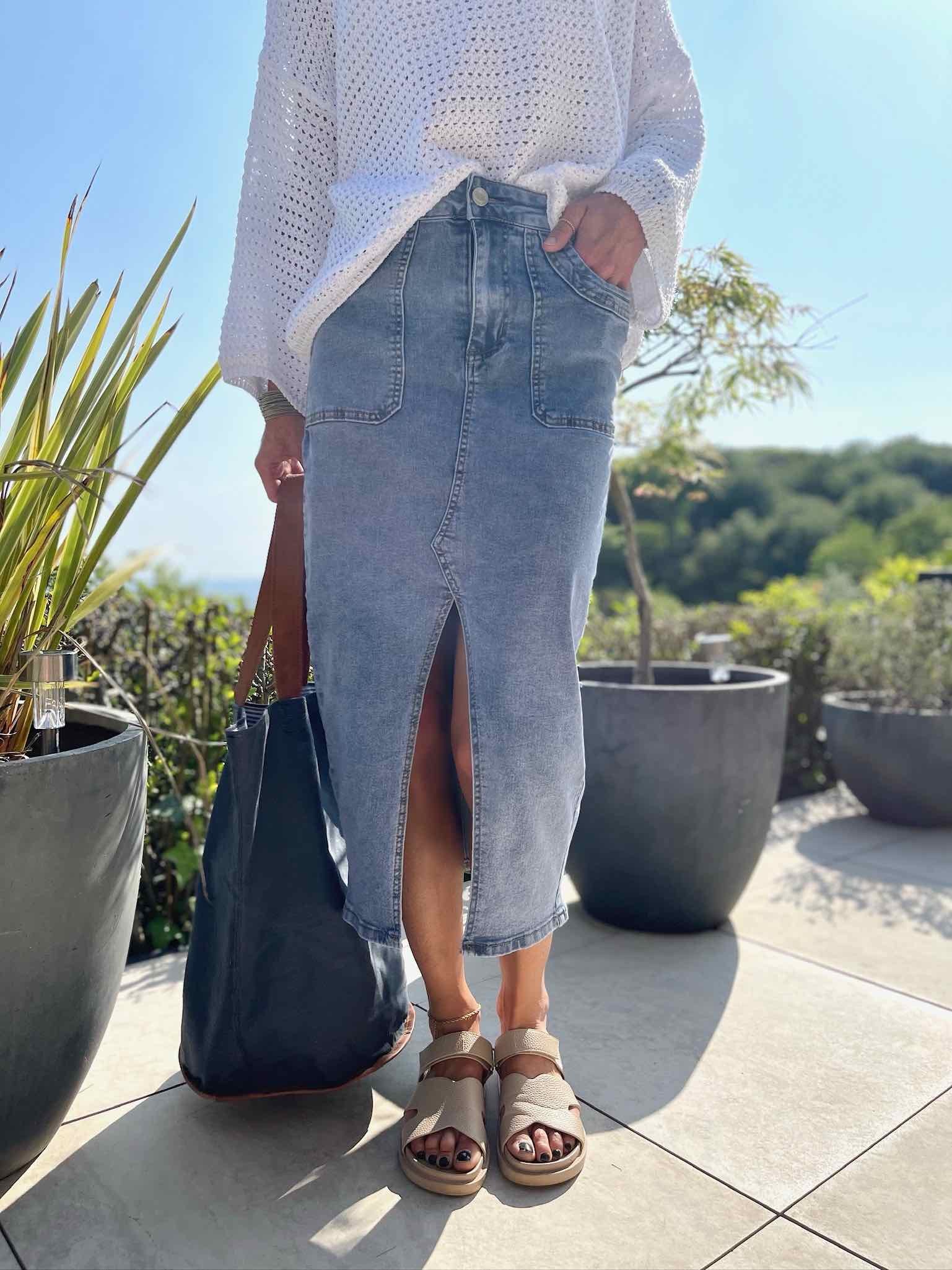 Jupe jean denim