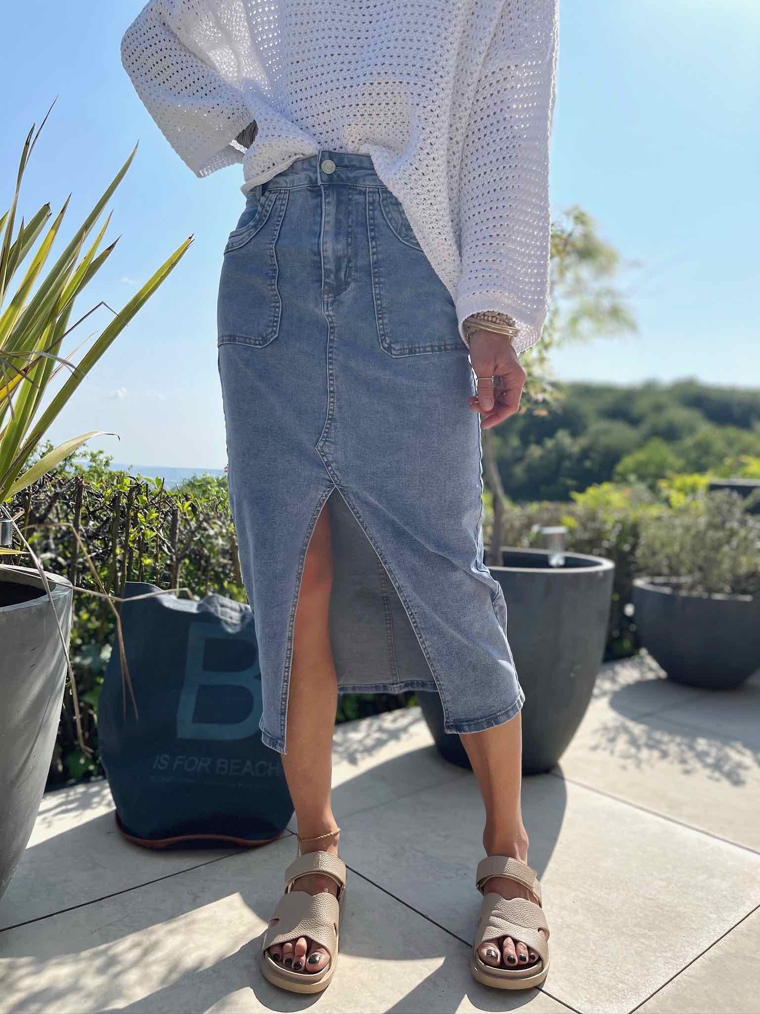 Jupe jean denim