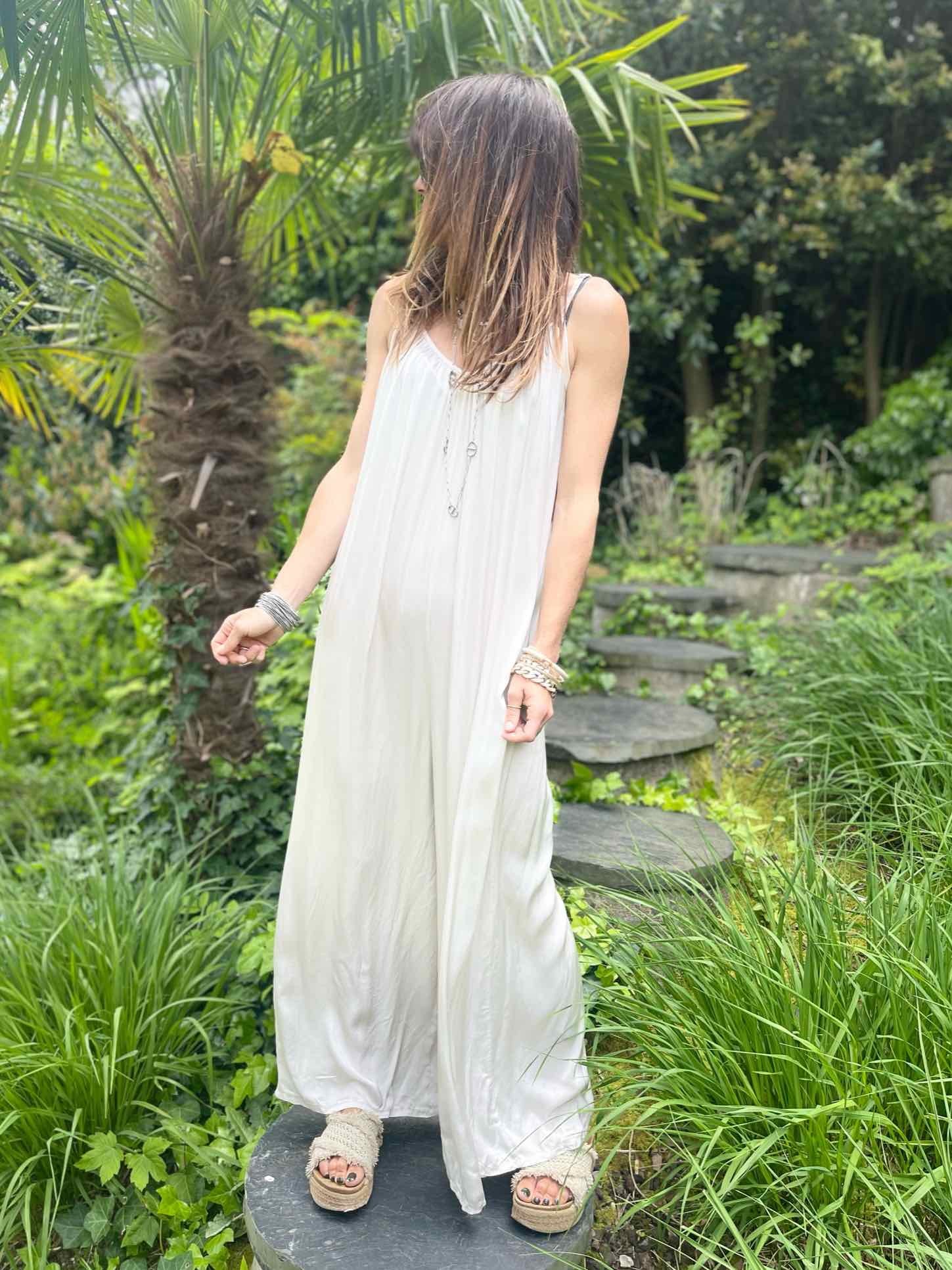 Combi pantalon soie