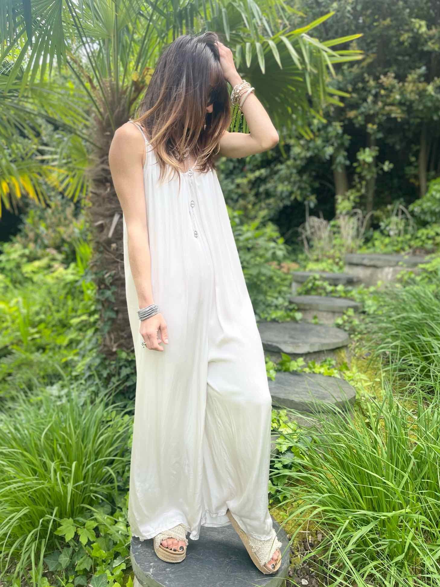 Combi pantalon soie