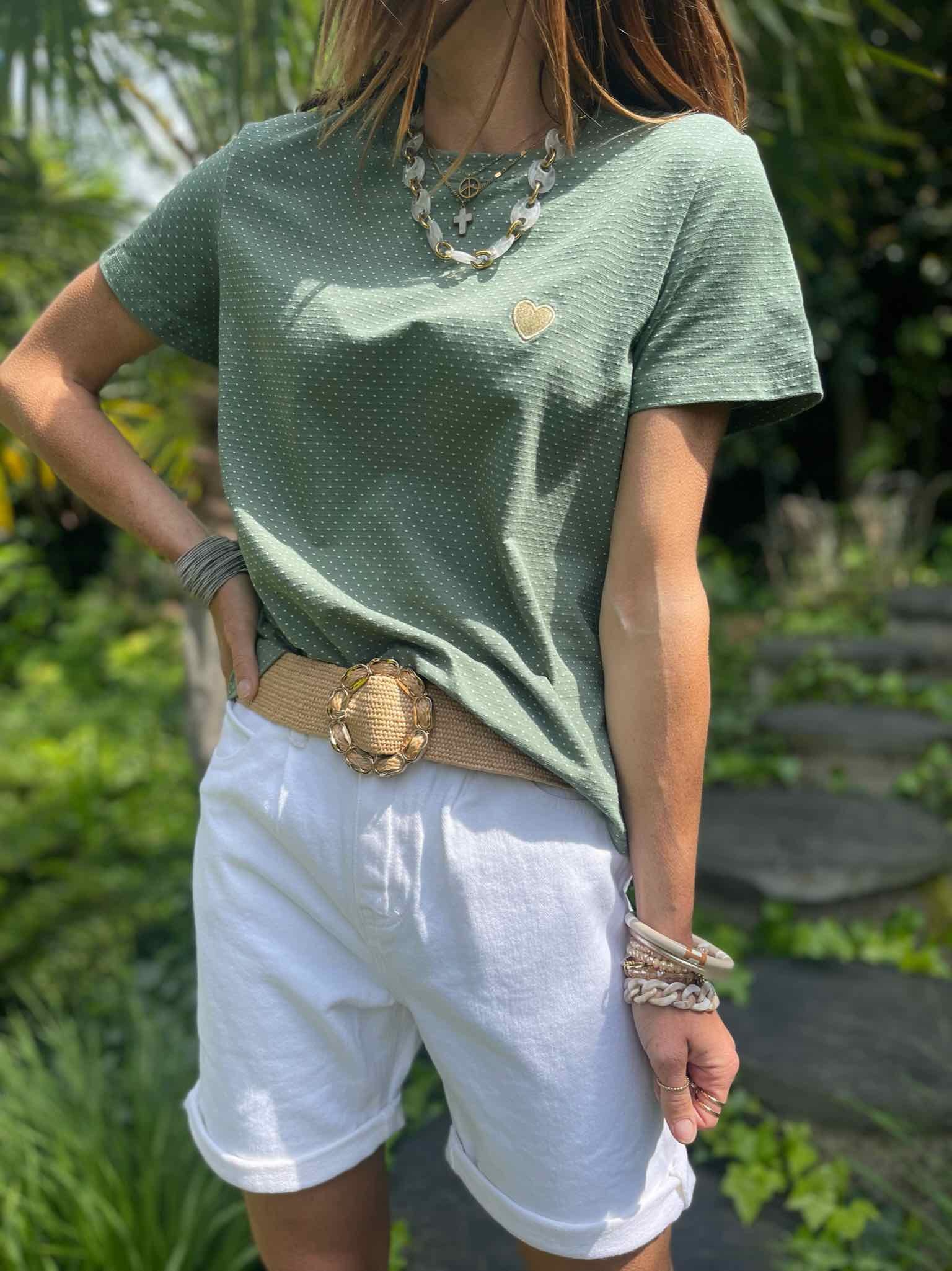 Short jean blanc