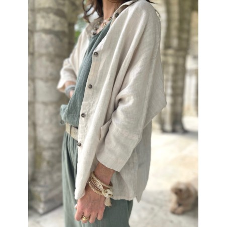 Chemise lin beige