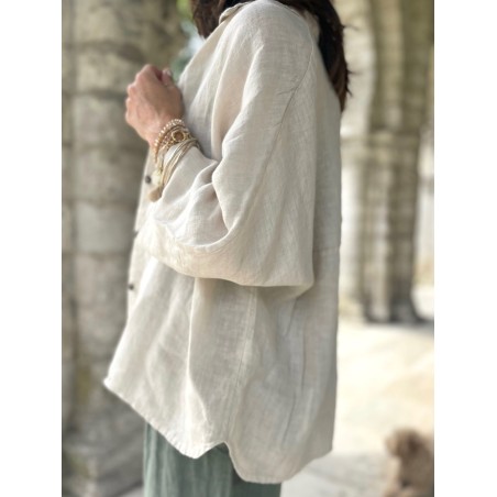 Chemise lin beige