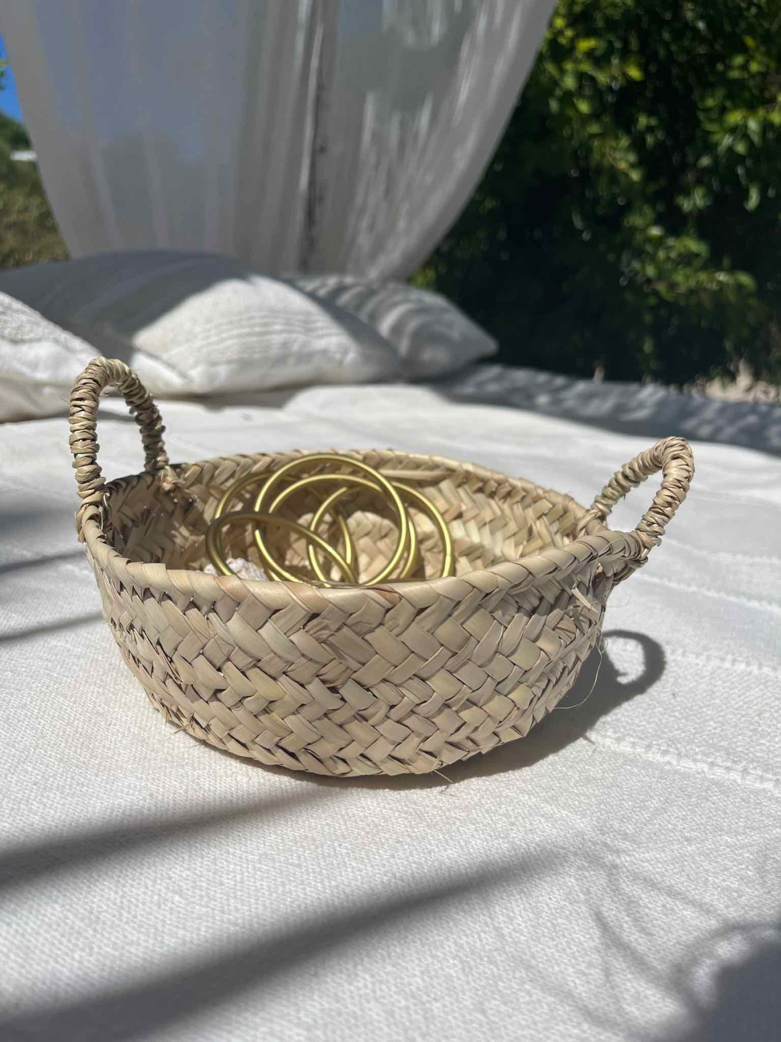 Petit panier feuille palmier