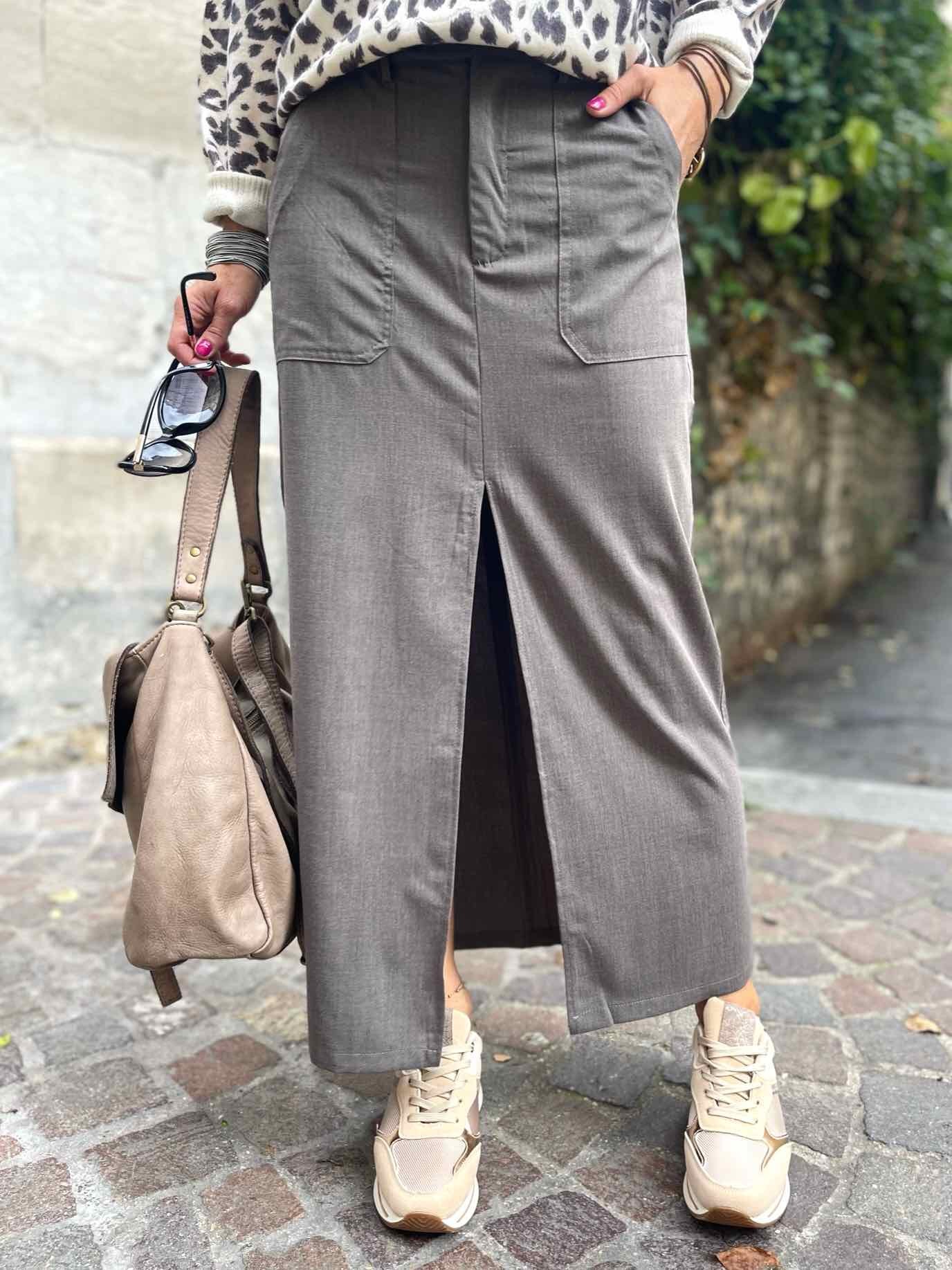 Jupe longue Choco