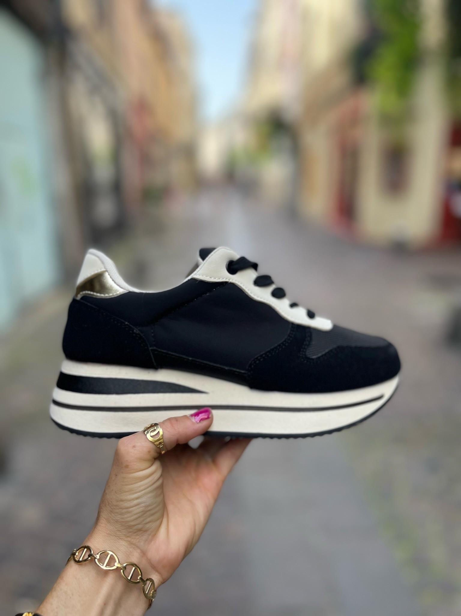 Baskets running noires